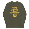 More Outsidey Than Outdoorsy Unisex Long Sleeve Tee Hoodie, Sweatshirt | CoreVibeTees.com (Image 1)