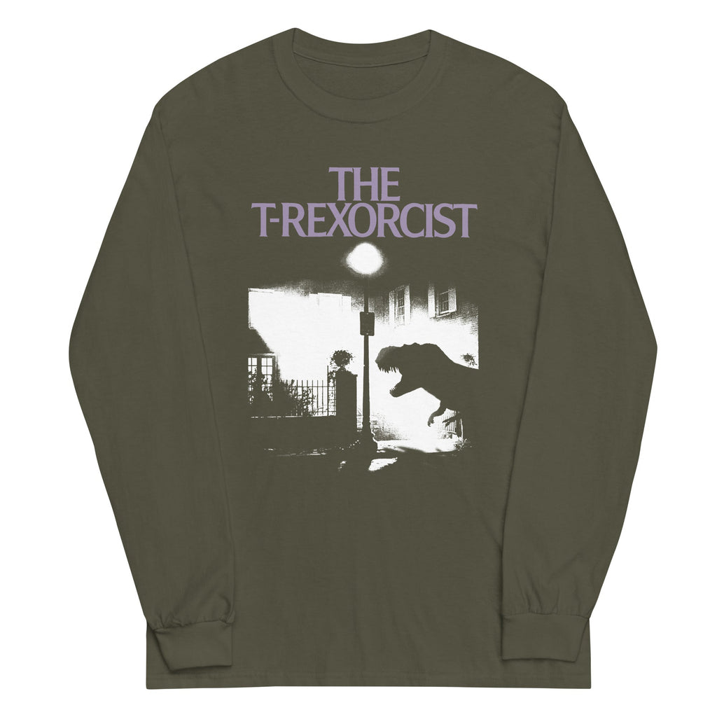The T-Rexorcist Unisex Long Sleeve Tee Hoodie, Sweatshirt | CoreVibeTees.com (Image 5)