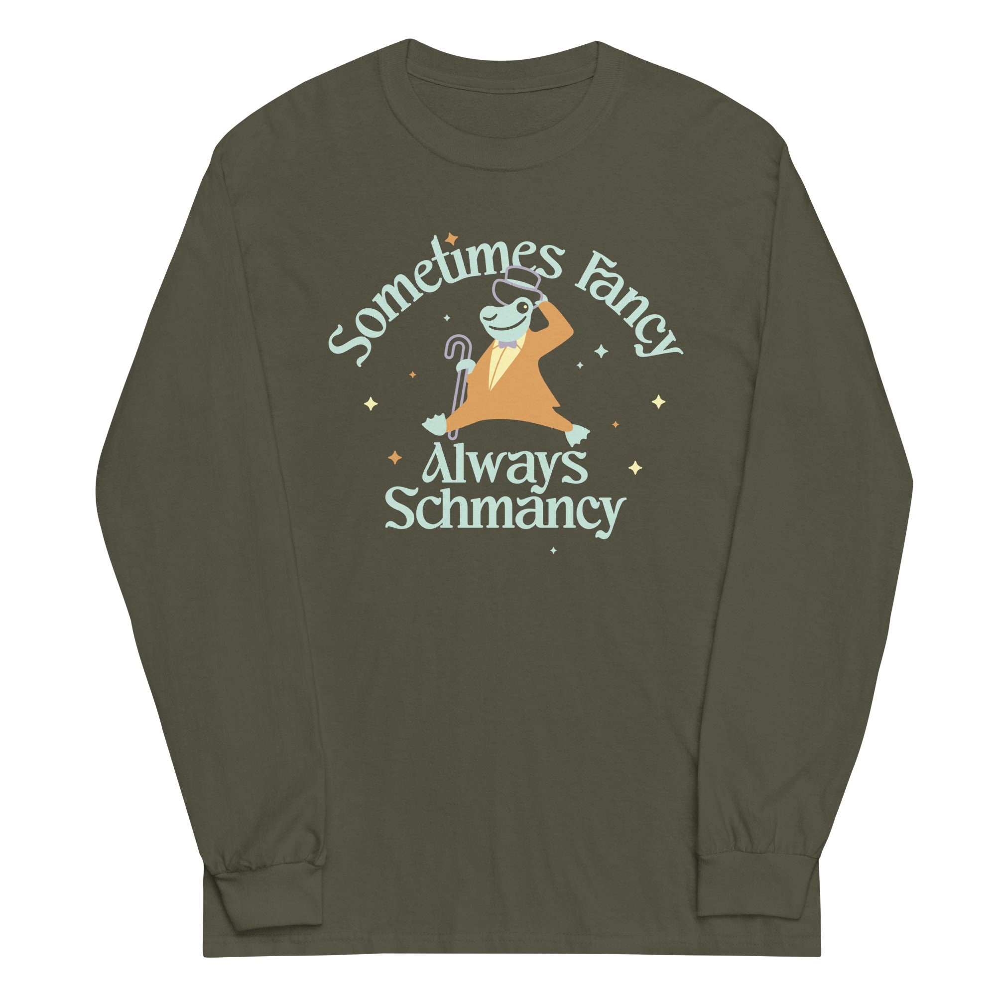 Sometimes Fancy Always Schmancy Unisex Long Sleeve Tee Hoodie, Sweatshirt | CoreVibeTees.com (Image 4)