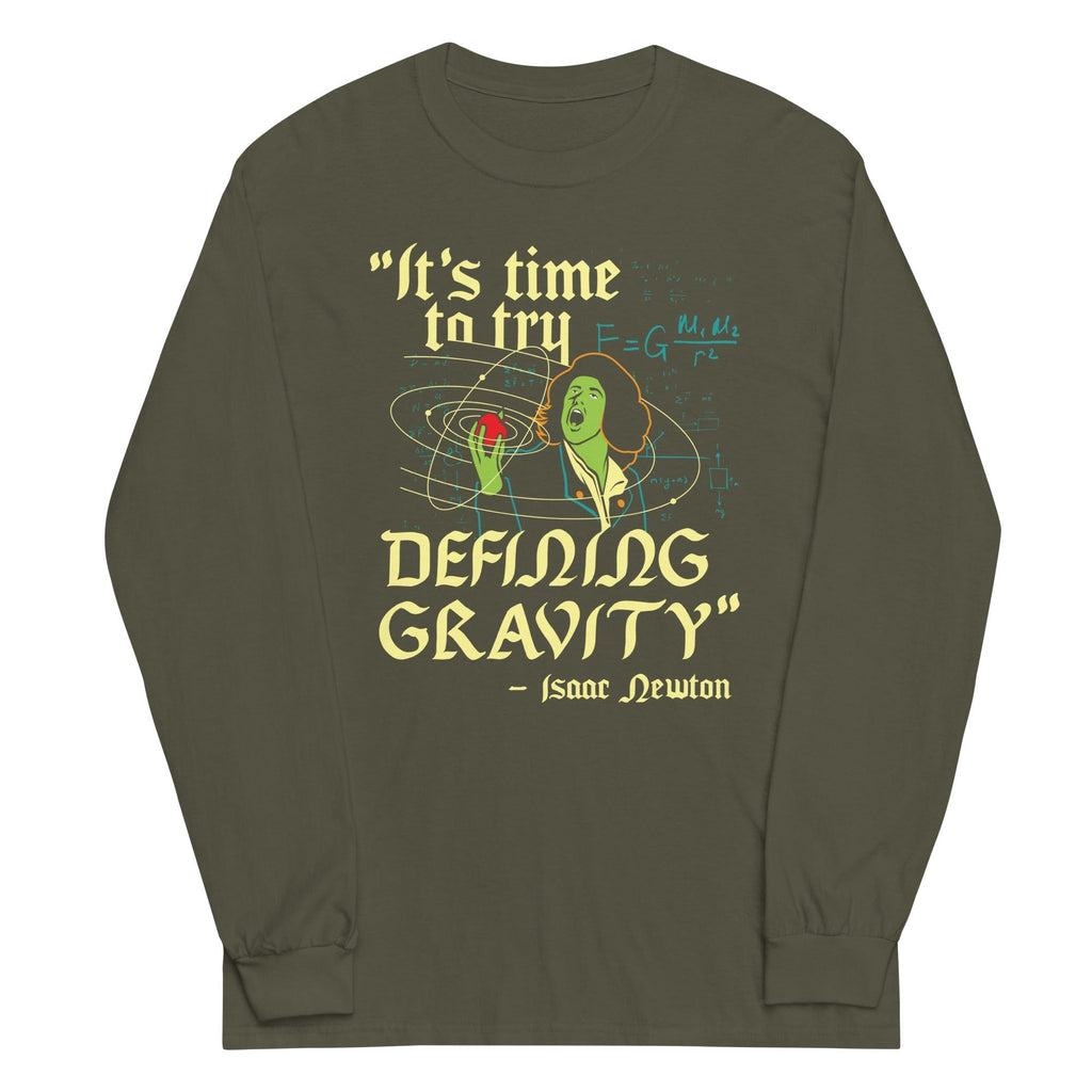 It's Time To Try Defining Gravity Unisex Long Sleeve Tee Hoodie, Sweatshirt | CoreVibeTees.com (Image 5)