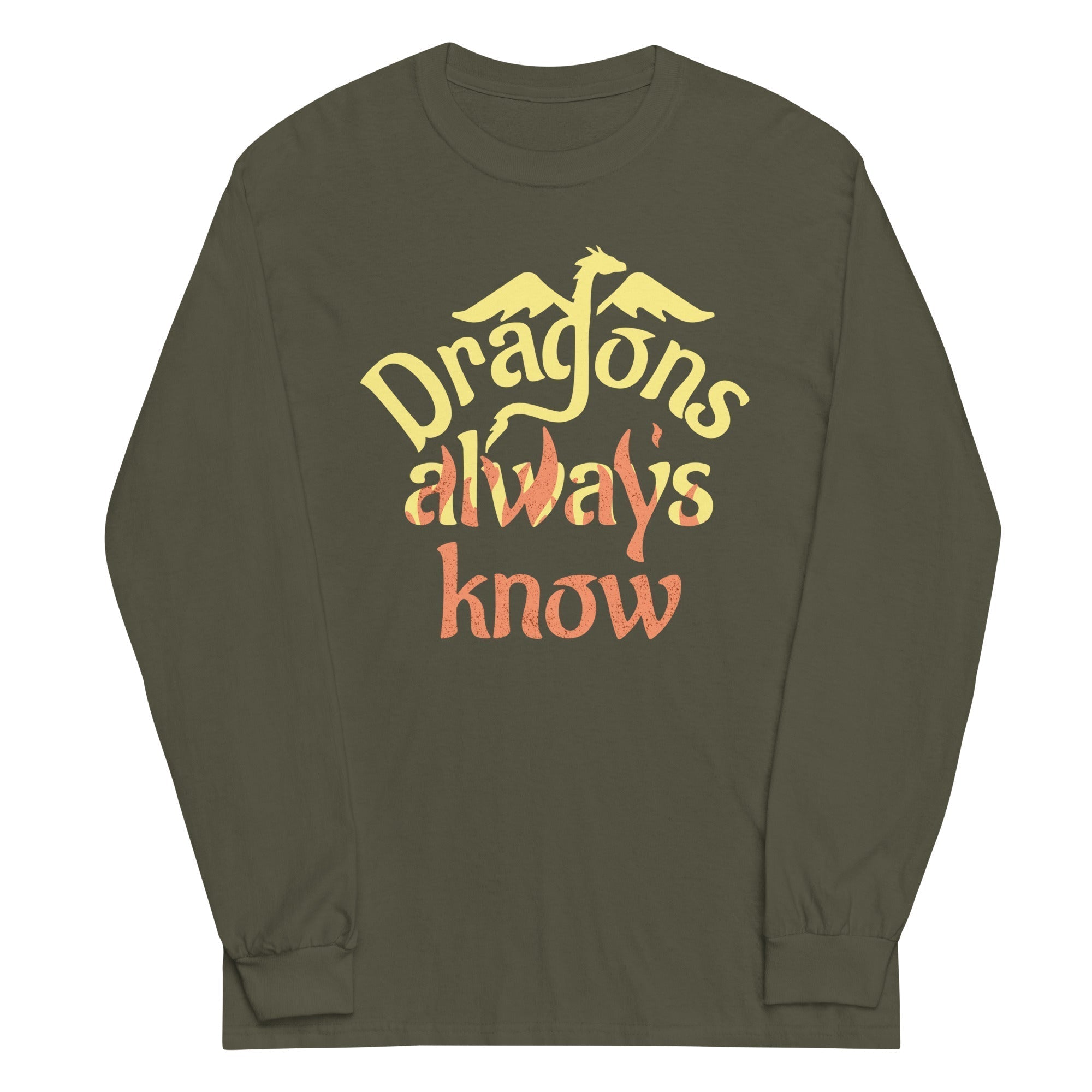 Dragons Always Know Unisex Long Sleeve Tee Hoodie, Sweatshirt | CoreVibeTees.com (Image 5)