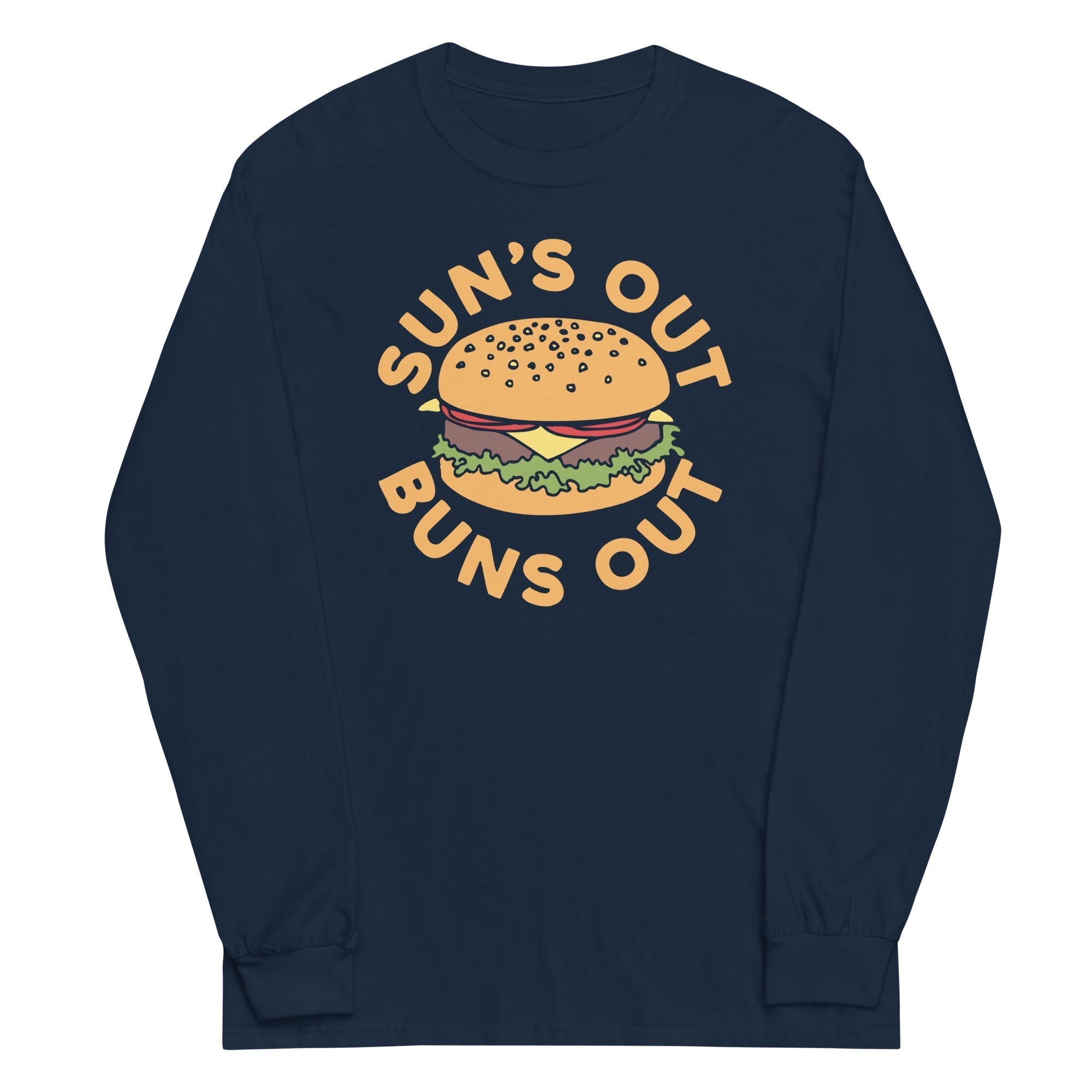 Sun's Out Buns Out Unisex Long Sleeve Tee Hoodie, Sweatshirt | CoreVibeTees.com (Image 2)