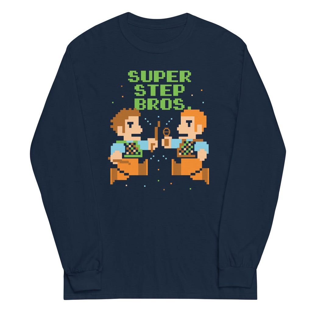 Super Step Bros Unisex Long Sleeve Tee Hoodie, Sweatshirt | CoreVibeTees.com (Image 3)