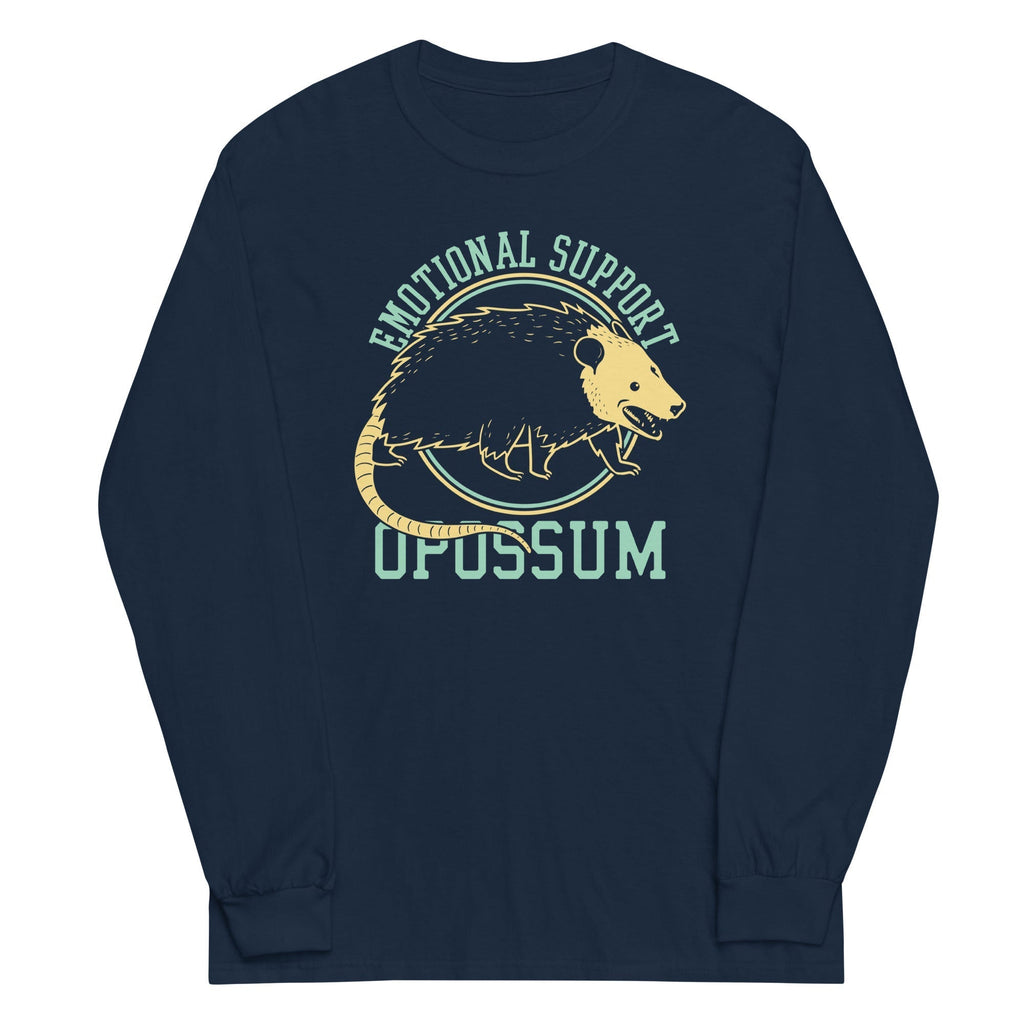 Emotional Support Opossum Unisex Long Sleeve Tee Hoodie, Sweatshirt | CoreVibeTees.com (Image 3)