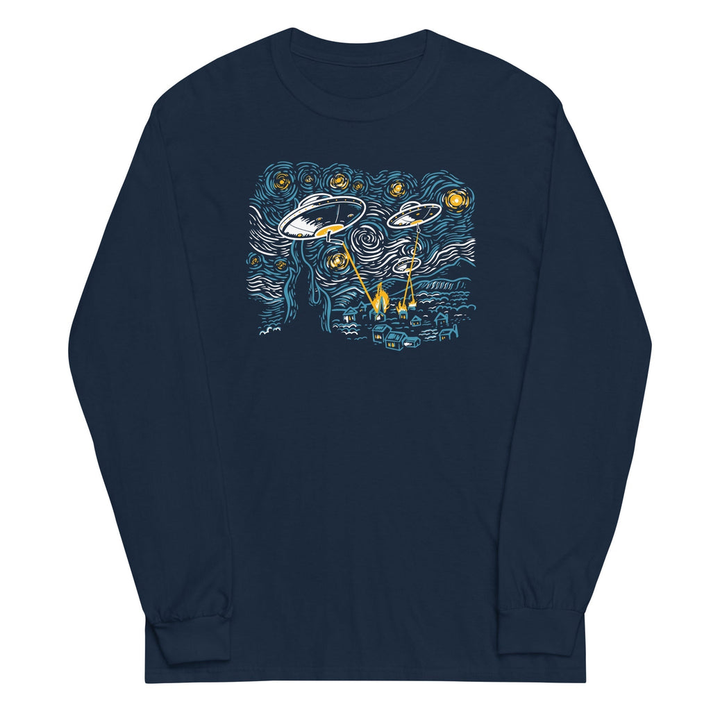 Starry Invasion Unisex Long Sleeve Tee Hoodie, Sweatshirt | CoreVibeTees.com (Image 2)