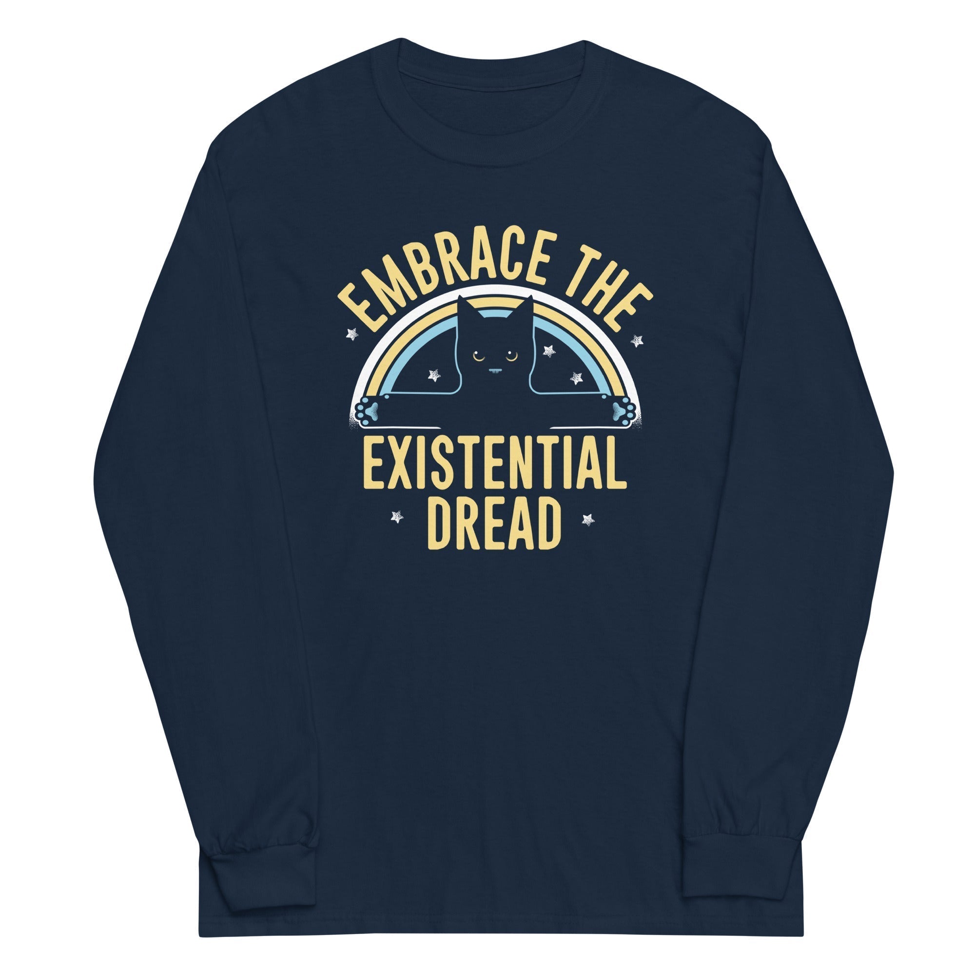 Embrace The Existential Dread Unisex Long Sleeve Tee Hoodie, Sweatshirt | CoreVibeTees.com (Image 2)