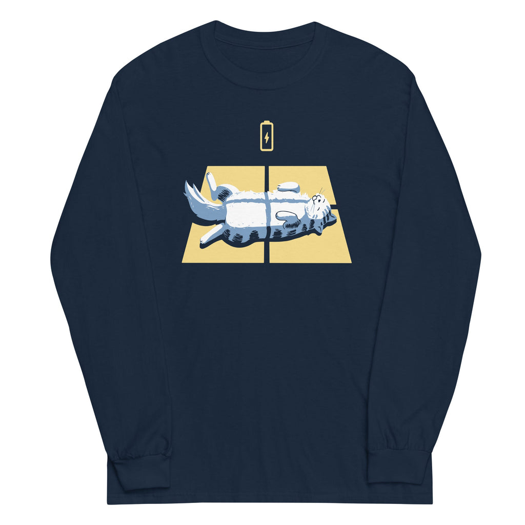 Solar Charging Unisex Long Sleeve Tee Hoodie, Sweatshirt | CoreVibeTees.com (Image 3)