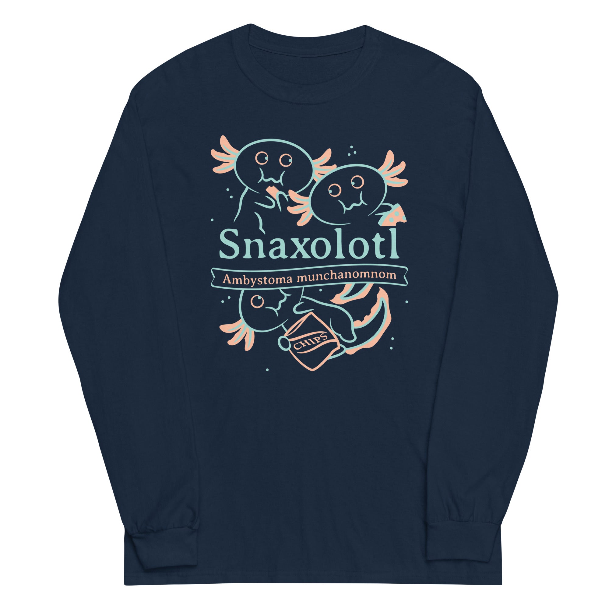 Snaxolotl Unisex Long Sleeve Tee Hoodie, Sweatshirt | CoreVibeTees.com (Image 3)