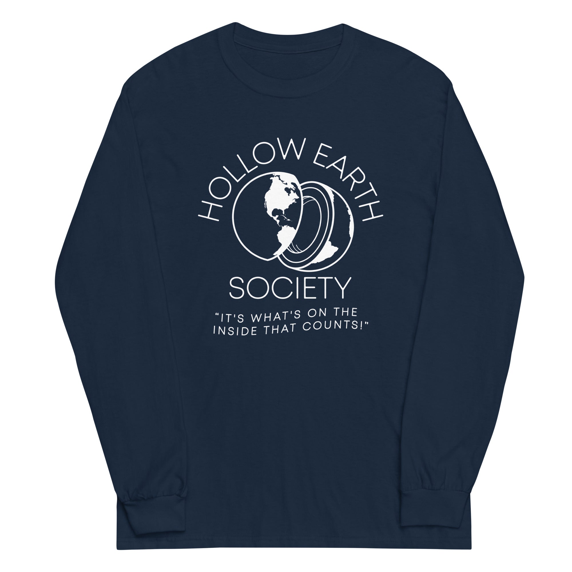 Hollow Earth Society Unisex Long Sleeve Tee Hoodie, Sweatshirt | CoreVibeTees.com (Image 2)