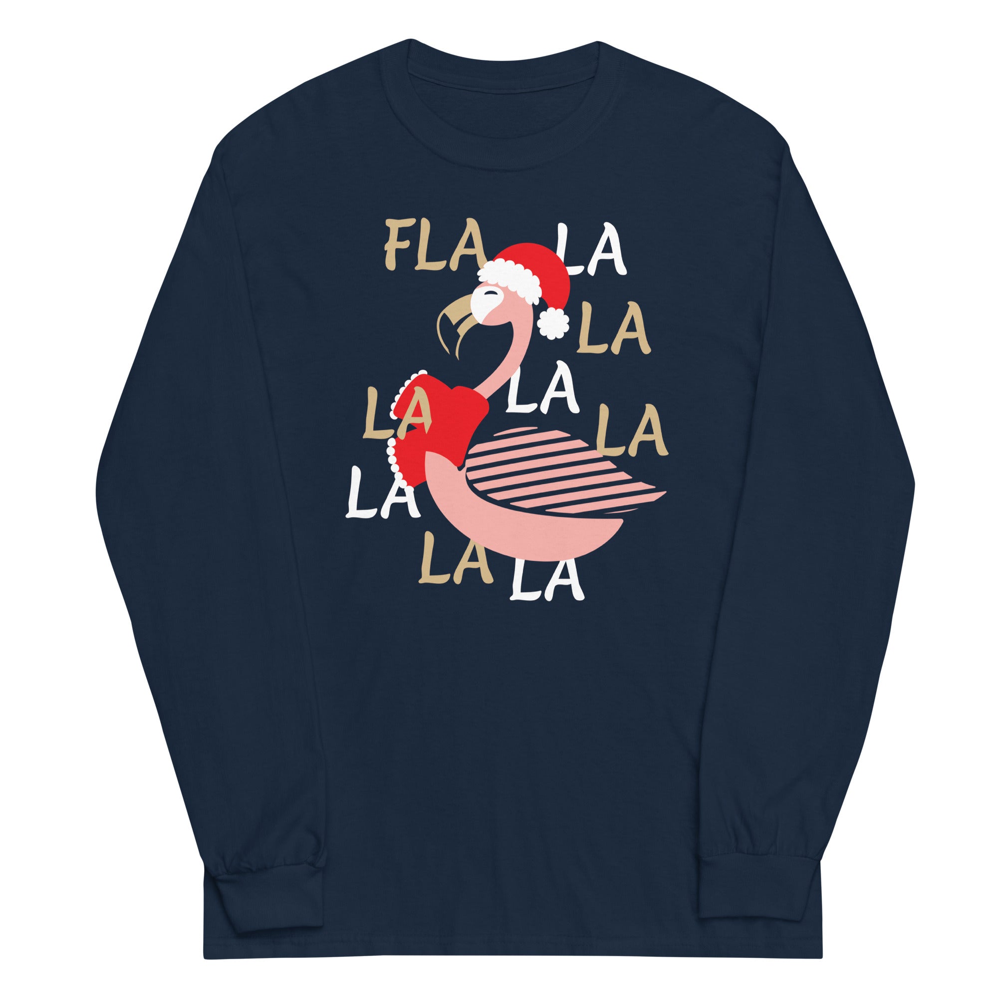 Fla La La Lamingo Unisex Long Sleeve Tee Hoodie, Sweatshirt | CoreVibeTees.com (Image 2)