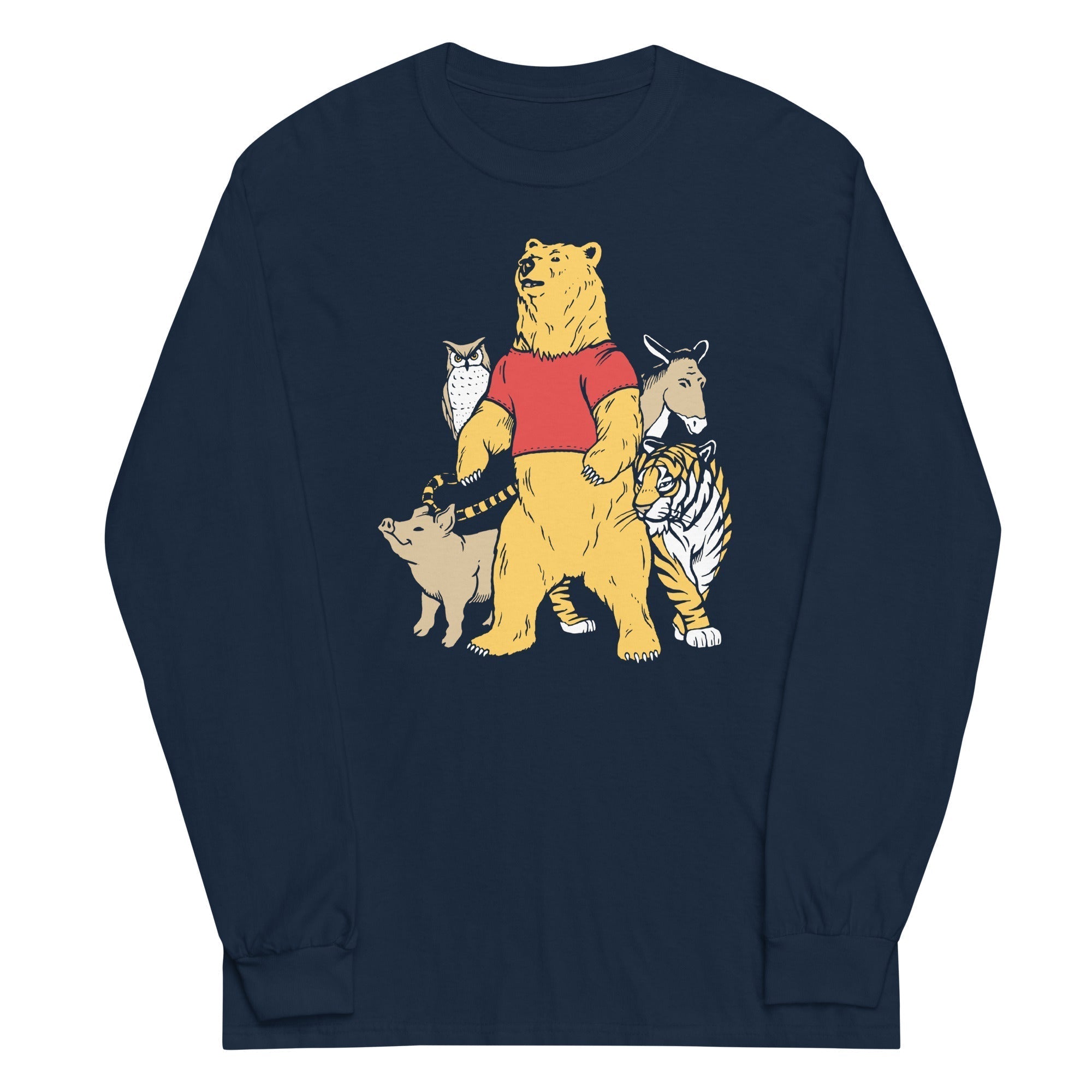 Bear And Friends Unisex Long Sleeve Tee Hoodie, Sweatshirt | CoreVibeTees.com (Image 3)