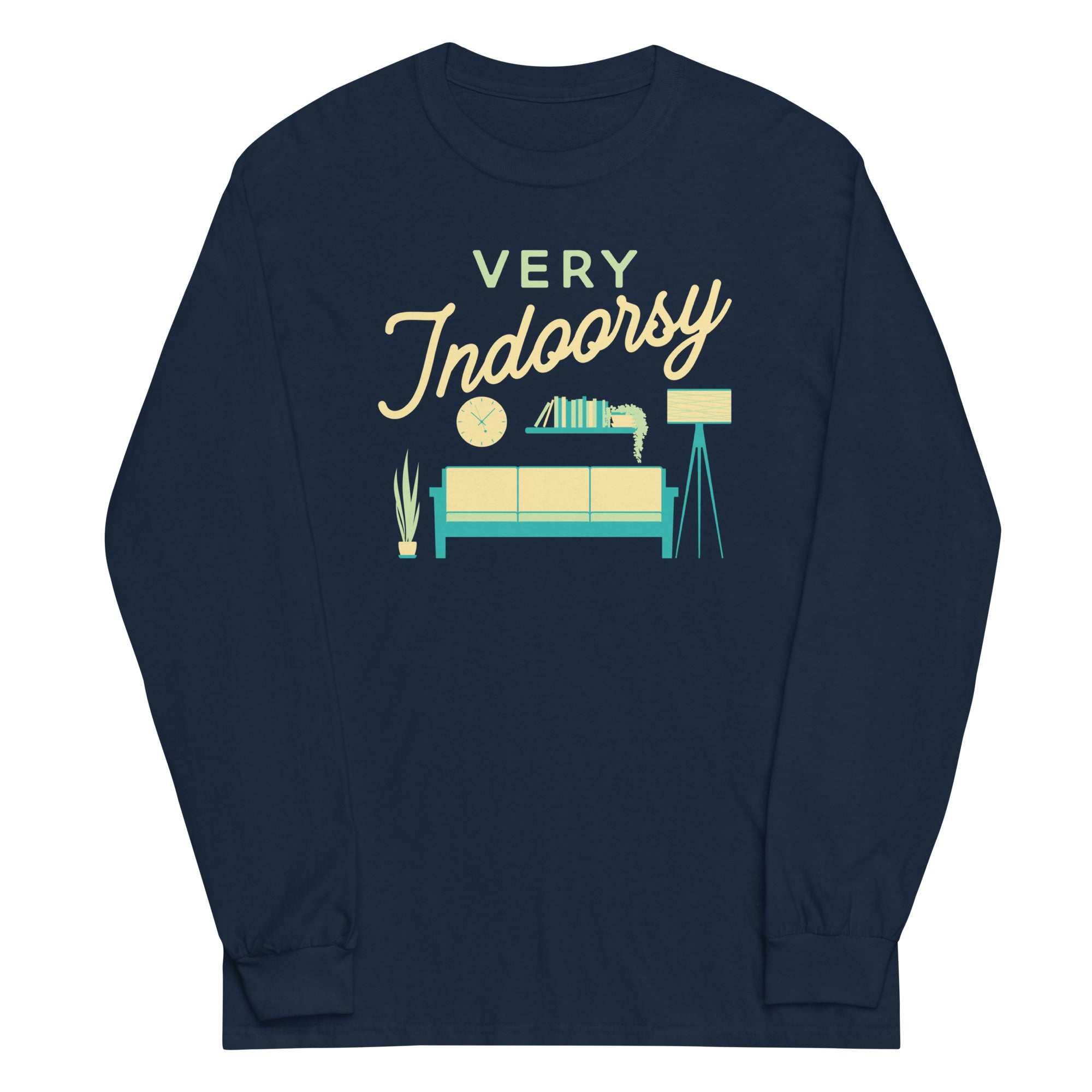 Very Indoorsy Unisex Long Sleeve Tee Hoodie, Sweatshirt | CoreVibeTees.com (Image 3)