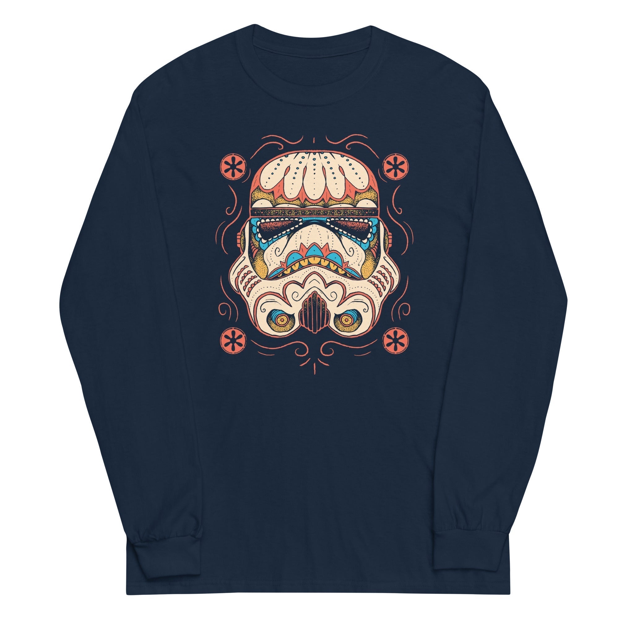 Sugar Skull Trooper Unisex Long Sleeve Tee Hoodie, Sweatshirt | CoreVibeTees.com (Image 1)