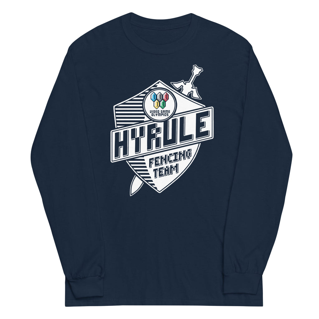 Hyrule Fencing Team Unisex Long Sleeve Tee Hoodie, Sweatshirt | CoreVibeTees.com (Image 3)