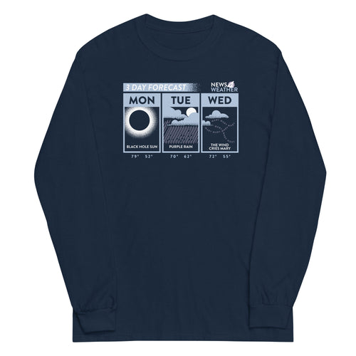 3 Day Forecast Unisex Long Sleeve Tee Hoodie, Sweatshirt | CoreVibeTees.com (Image 2)