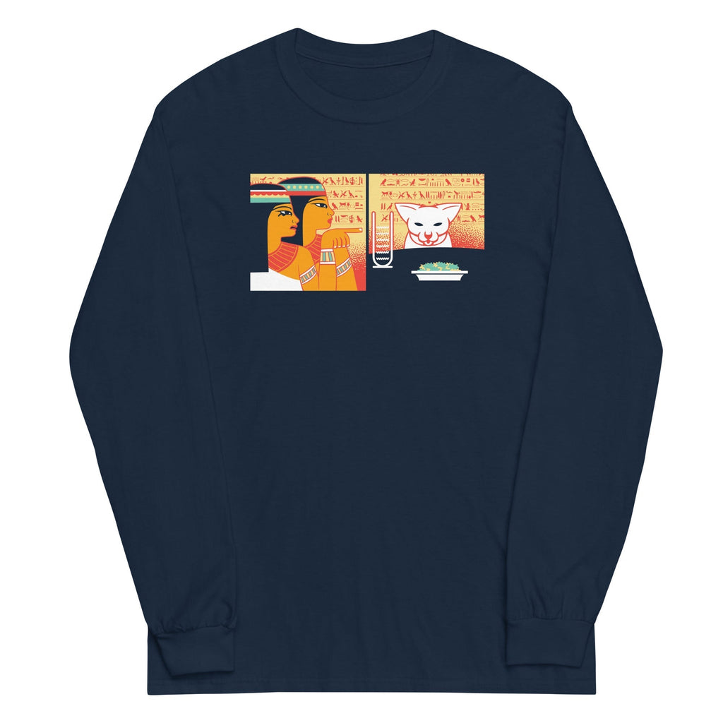 Egyptian Cat Unisex Long Sleeve Tee Hoodie, Sweatshirt | CoreVibeTees.com (Image 2)