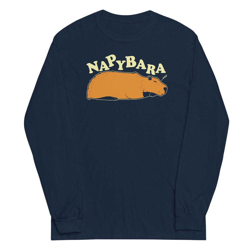 Napybara Unisex Long Sleeve Tee Hoodie, Sweatshirt | CoreVibeTees.com (Image 1)