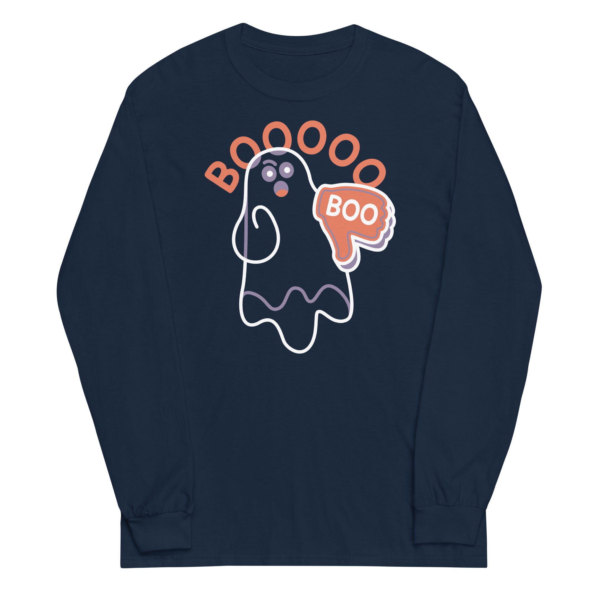Ghost Boo Unisex Long Sleeve Tee Hoodie, Sweatshirt | CoreVibeTees.com (Image 2)