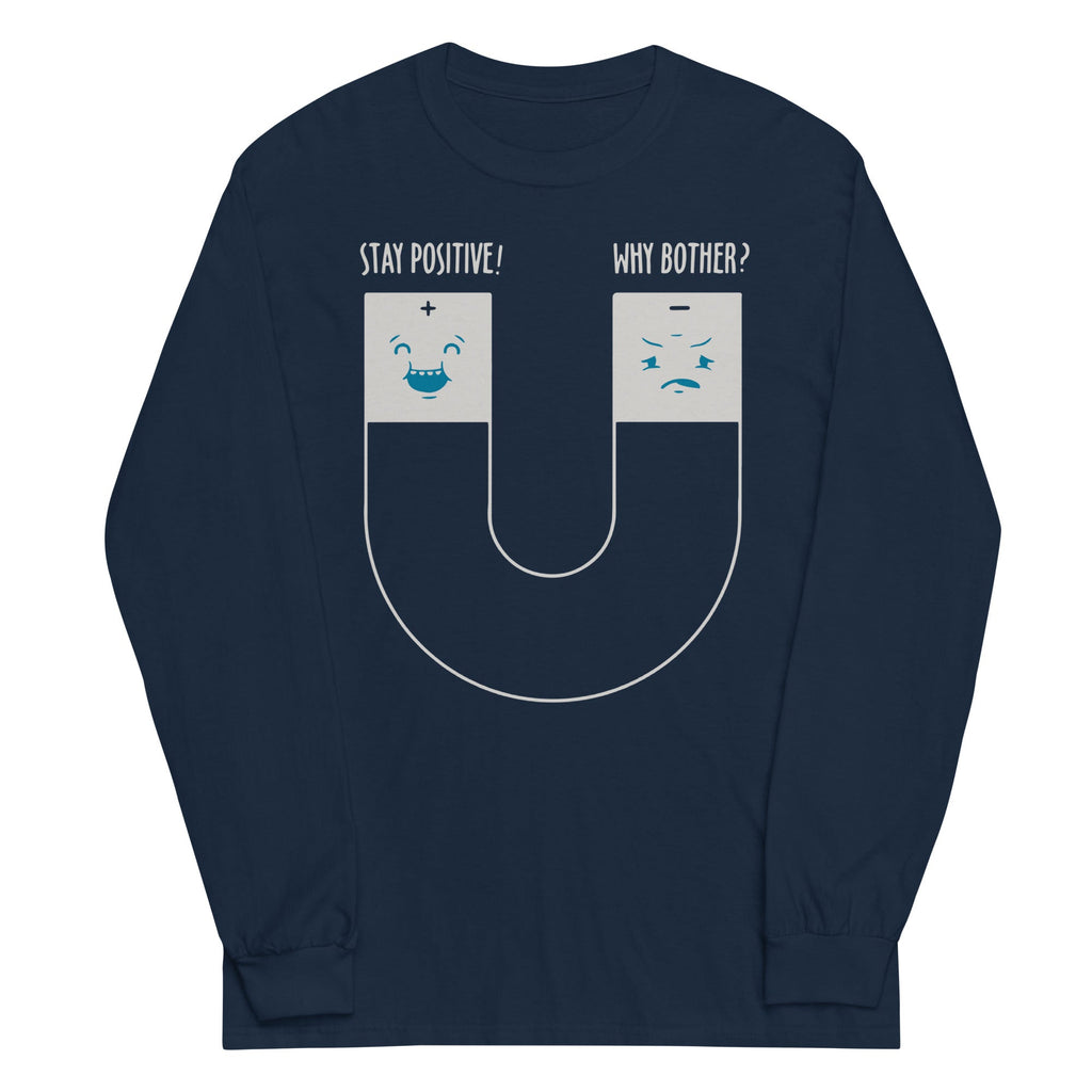 Stay Positive Unisex Long Sleeve Tee Hoodie, Sweatshirt | CoreVibeTees.com (Image 3)