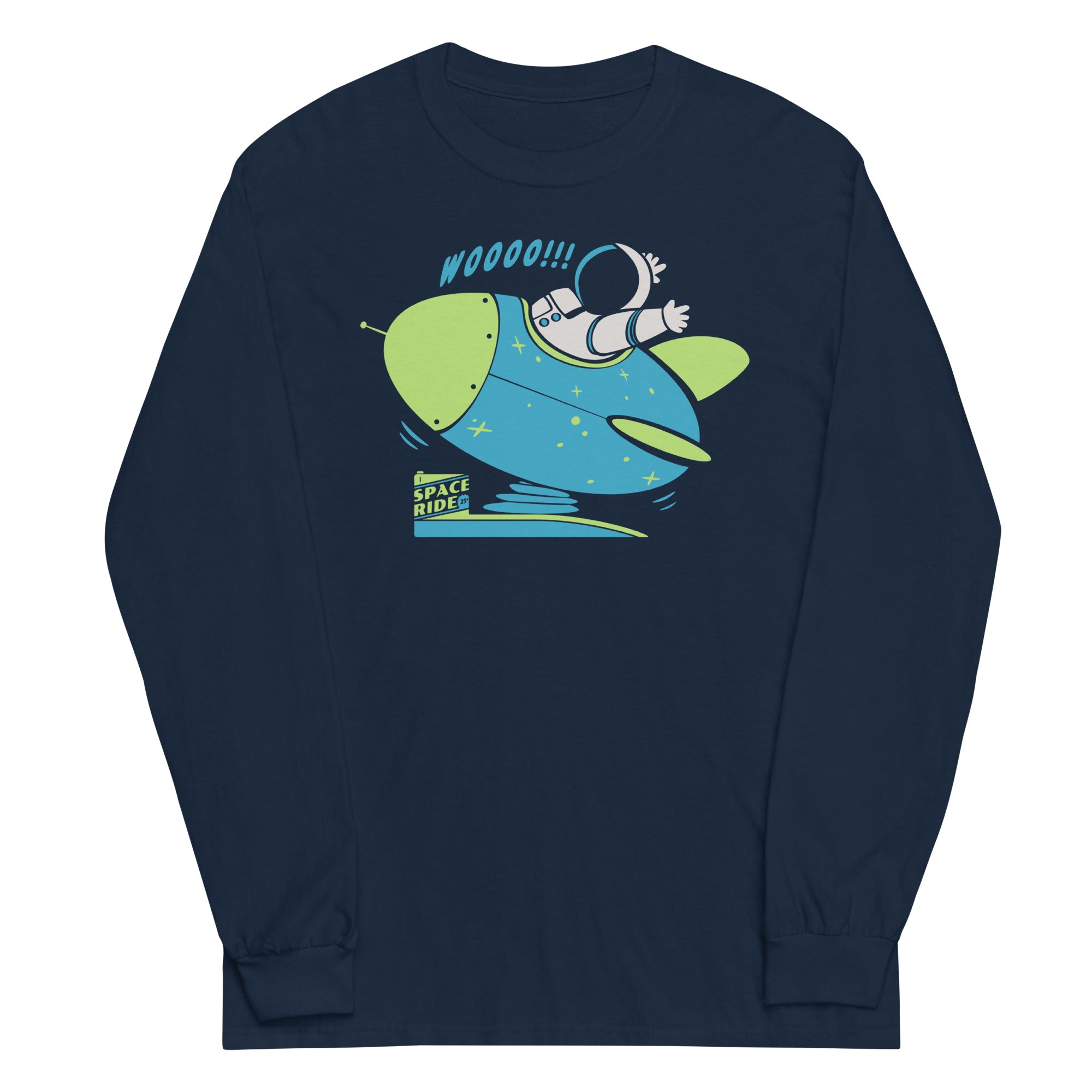 Space Ride Unisex Long Sleeve Tee Hoodie, Sweatshirt | CoreVibeTees.com (Image 1)