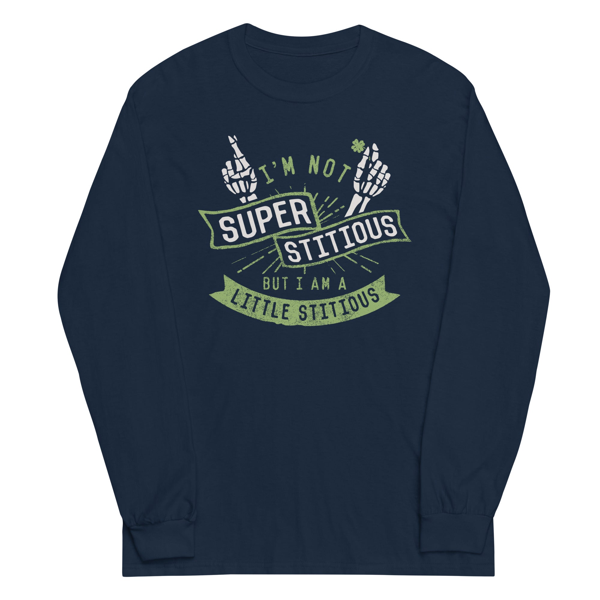 I'm Not Superstitious, But I Am A Little Stitious Unisex Long Sleeve Tee Hoodie, Sweatshirt | CoreVibeTees.com (Image 2)