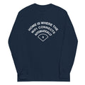 Home Is Where The WiFI Connects Automatically Unisex Long Sleeve Tee Hoodie, Sweatshirt | CoreVibeTees.com (Image 1)