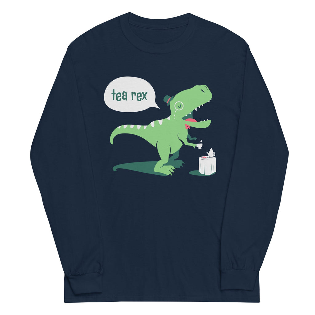Tea Rex Unisex Long Sleeve Tee Hoodie, Sweatshirt | CoreVibeTees.com (Image 2)