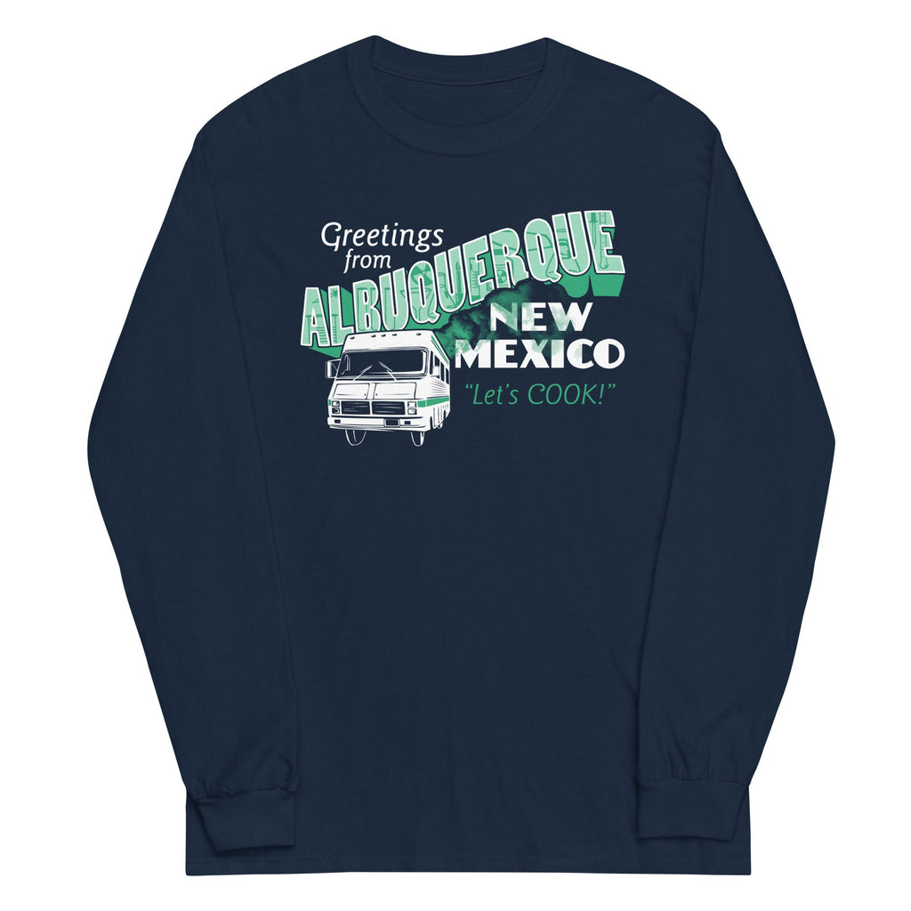 Greetings From Albuquerque Unisex Long Sleeve Tee Hoodie, Sweatshirt | CoreVibeTees.com (Image 3)