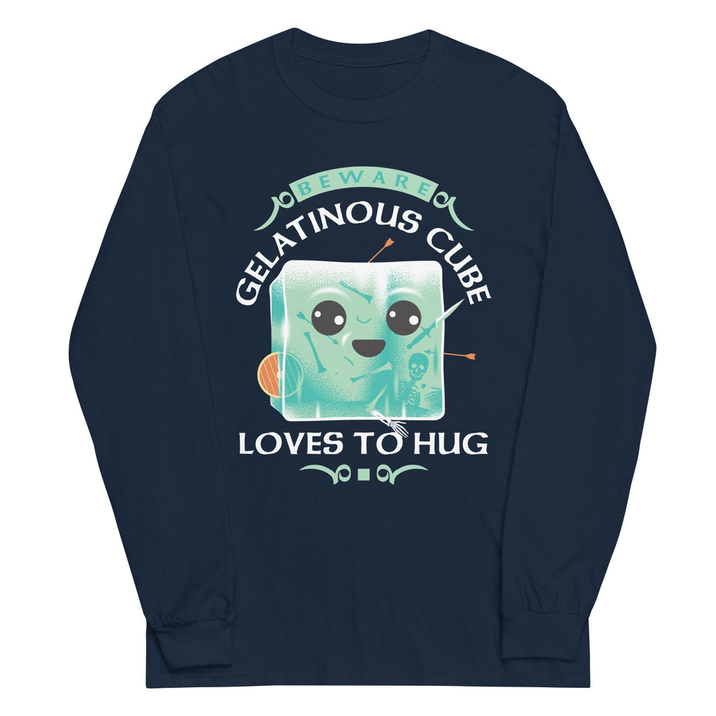 Gelatinous Cube Loves To Hug Unisex Long Sleeve Tee Hoodie, Sweatshirt | CoreVibeTees.com (Image 2)
