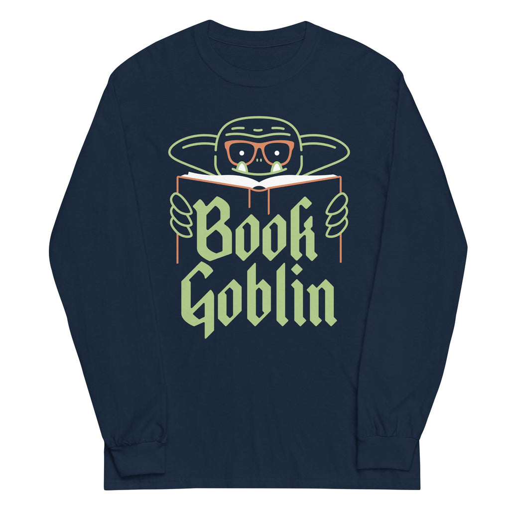 Book Goblin Unisex Long Sleeve Tee Hoodie, Sweatshirt | CoreVibeTees.com (Image 1)