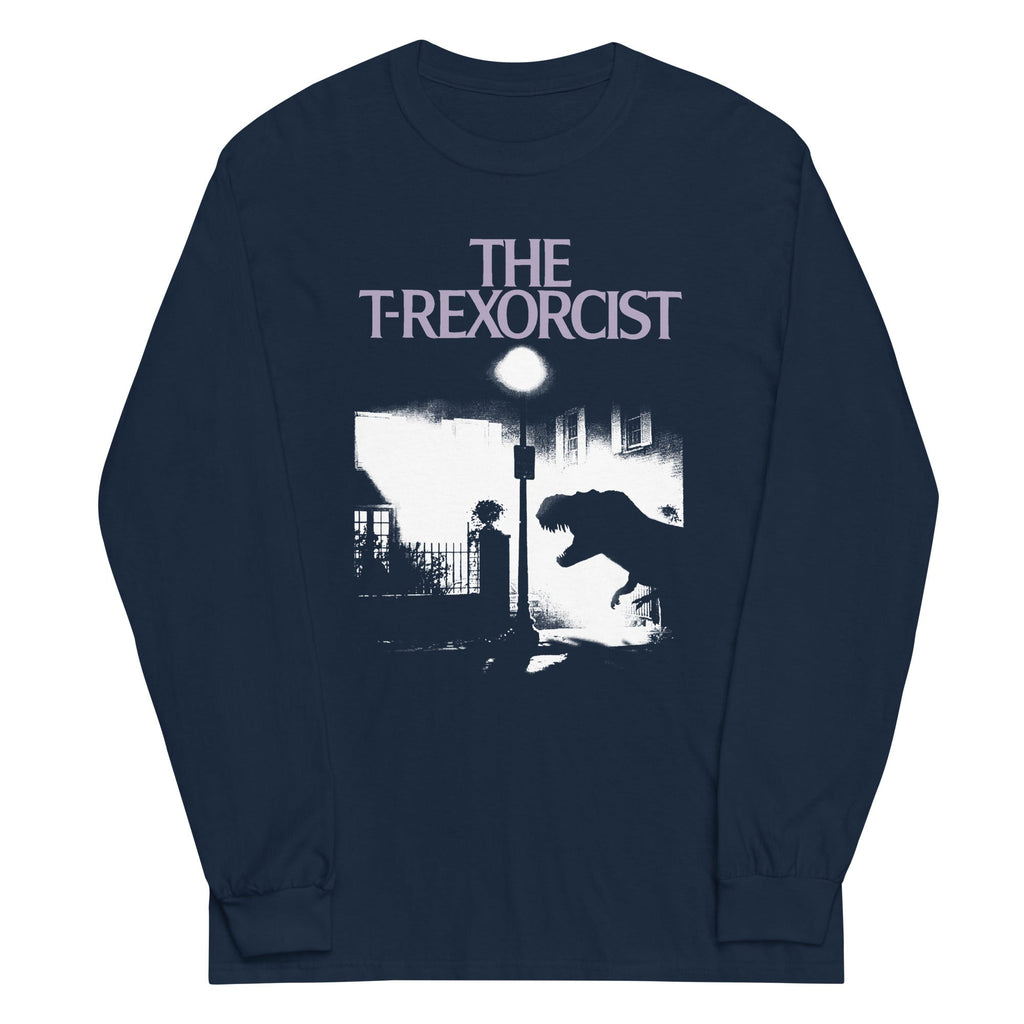 The T-Rexorcist Unisex Long Sleeve Tee Hoodie, Sweatshirt | CoreVibeTees.com (Image 2)