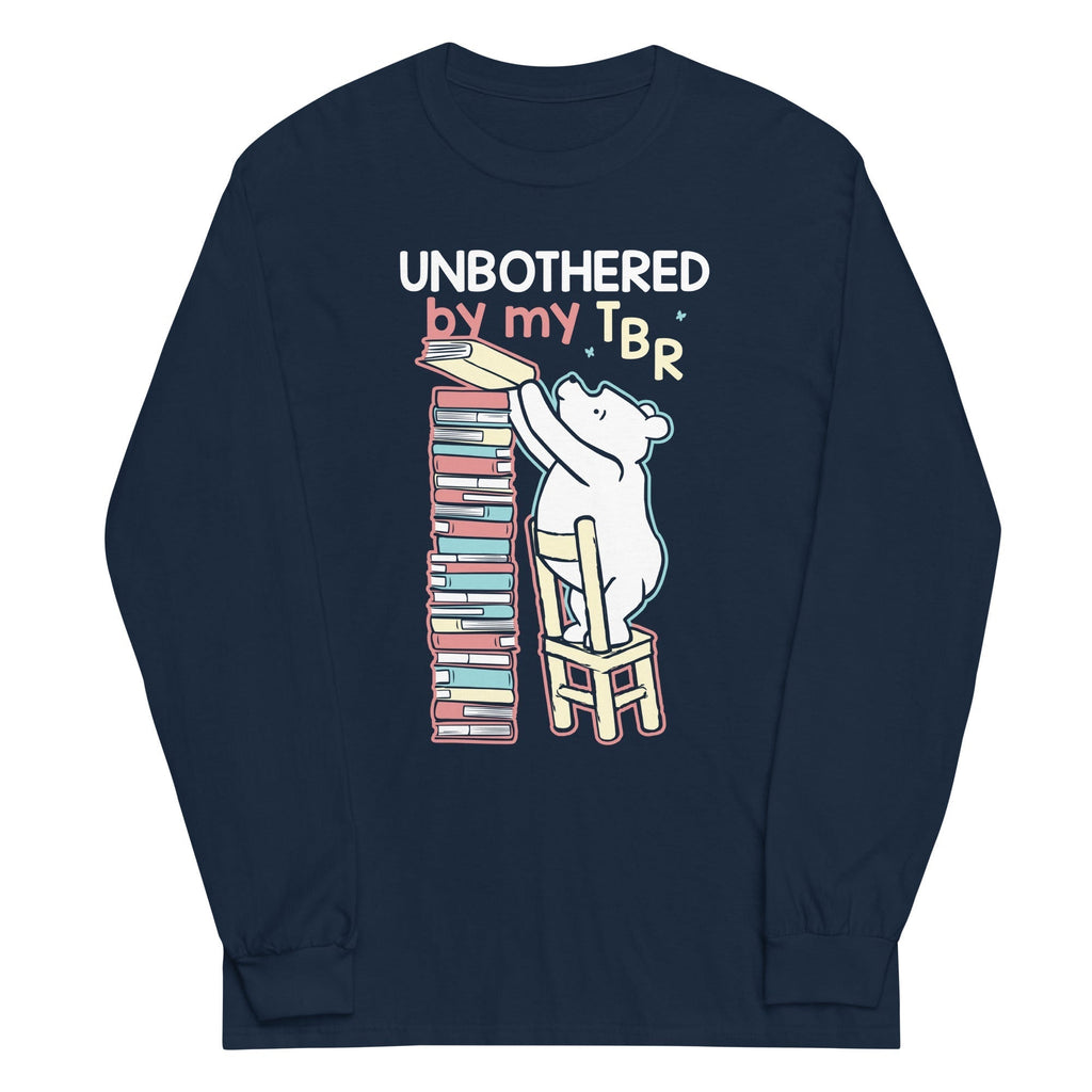 Unbothered By My TBR Unisex Long Sleeve Tee Hoodie, Sweatshirt | CoreVibeTees.com (Image 3)