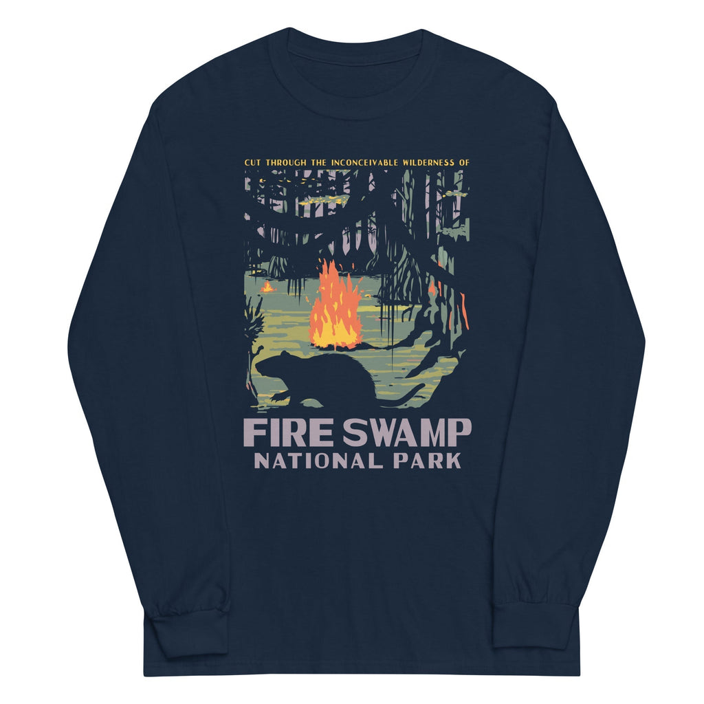 Fire Swamp National Park Unisex Long Sleeve Tee Hoodie, Sweatshirt | CoreVibeTees.com (Image 2)