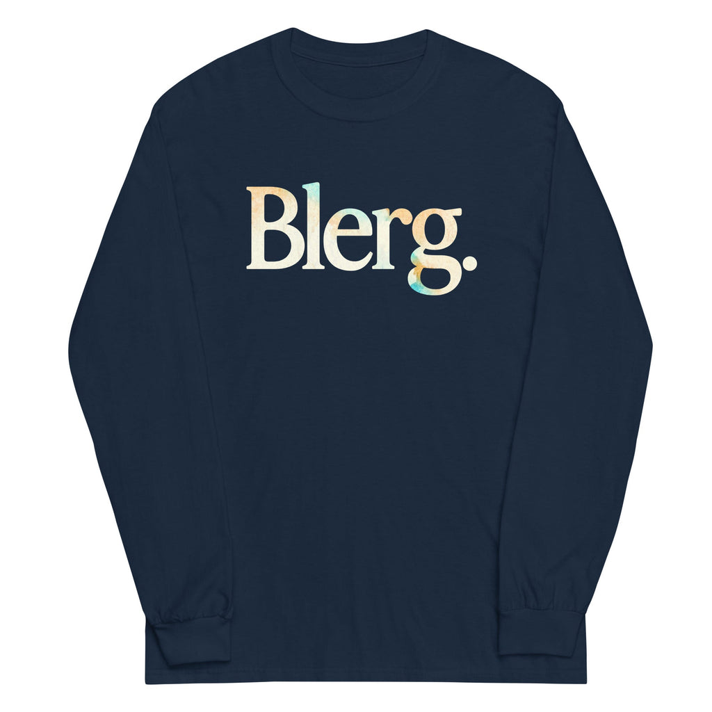 Blerg Unisex Long Sleeve Tee Hoodie, Sweatshirt | CoreVibeTees.com (Image 1)