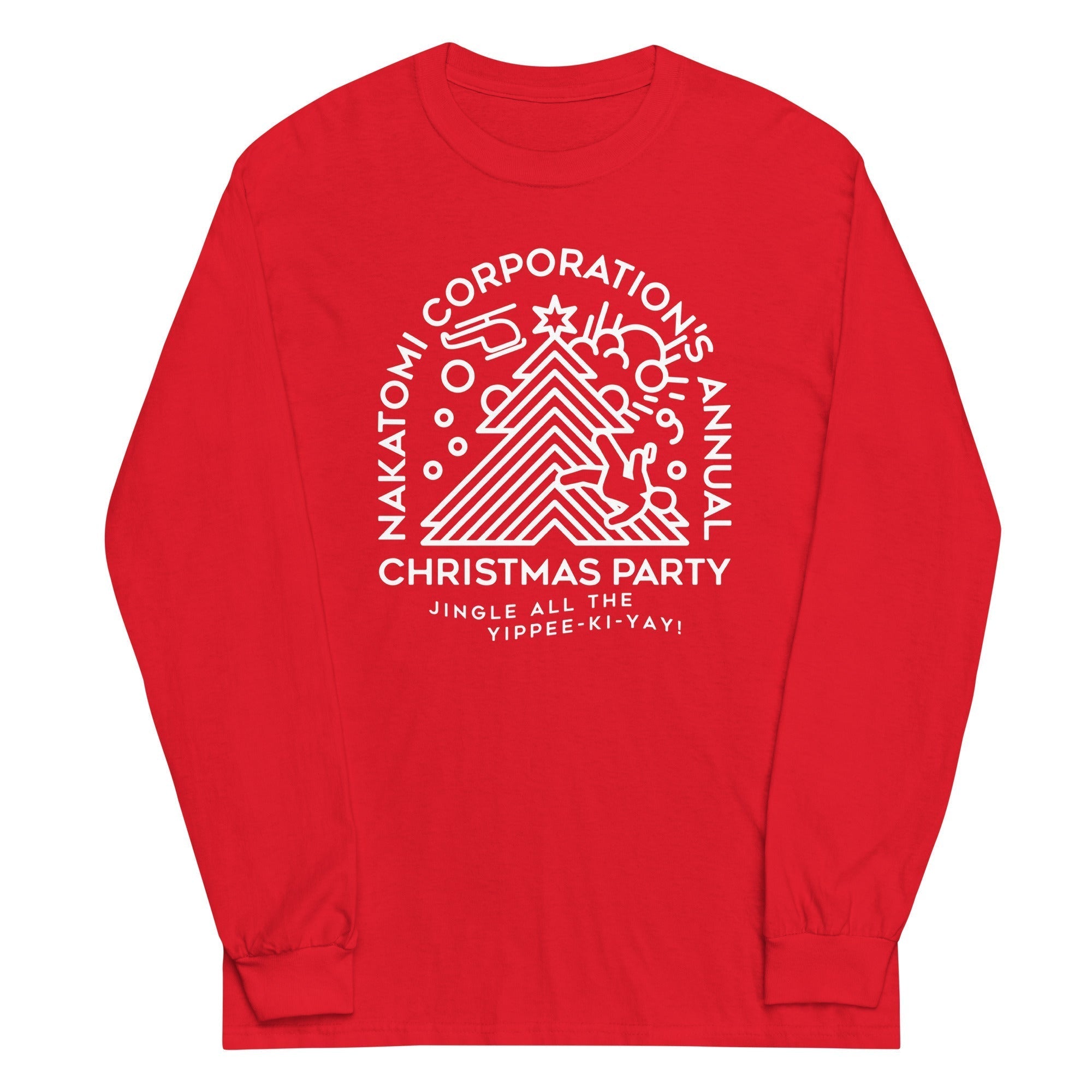 Nakatomi Christmas Party Unisex Long Sleeve Tee Hoodie, Sweatshirt | CoreVibeTees.com (Image 1)