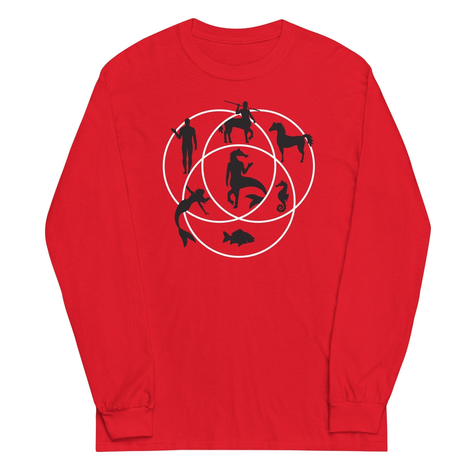 Human Horse Fish Venn Diagram Unisex Long Sleeve Tee Hoodie, Sweatshirt | CoreVibeTees.com (Image 4)