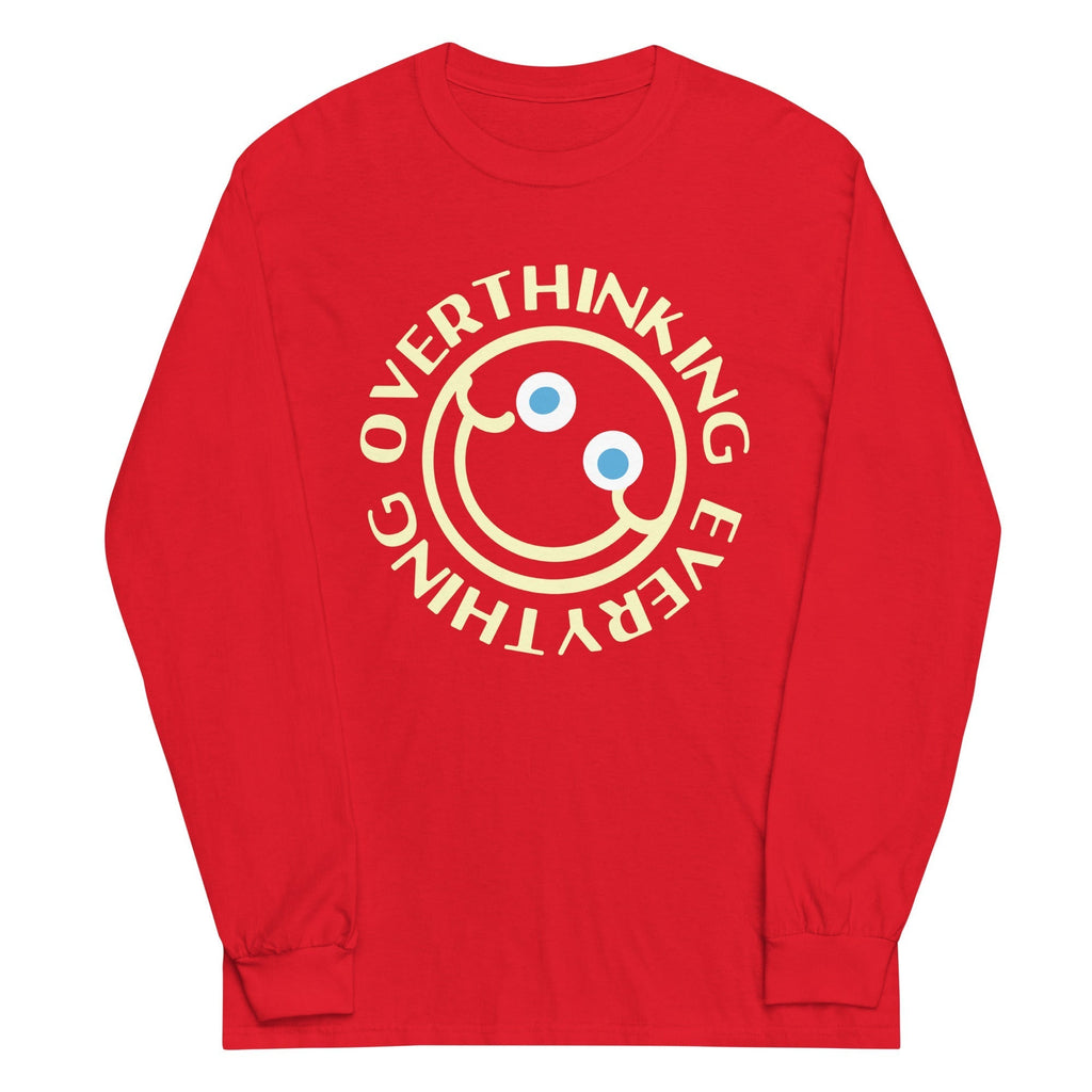 Overthinking Everything Unisex Long Sleeve Tee Hoodie, Sweatshirt | CoreVibeTees.com (Image 5)