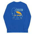 Dinosaur Evolution Unisex Long Sleeve Tee Hoodie, Sweatshirt | CoreVibeTees.com (Image 1)