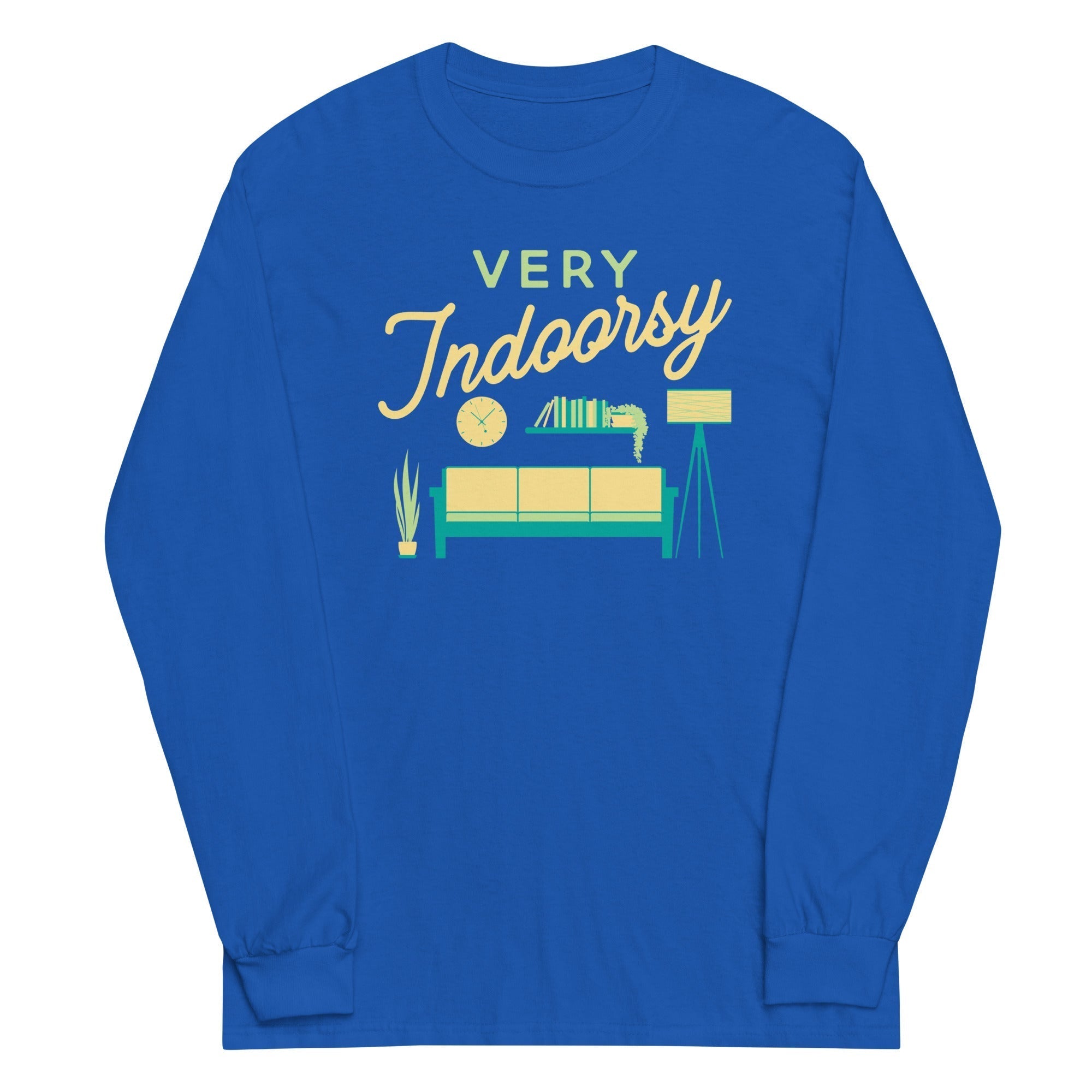 Very Indoorsy Unisex Long Sleeve Tee Hoodie, Sweatshirt | CoreVibeTees.com (Image 1)