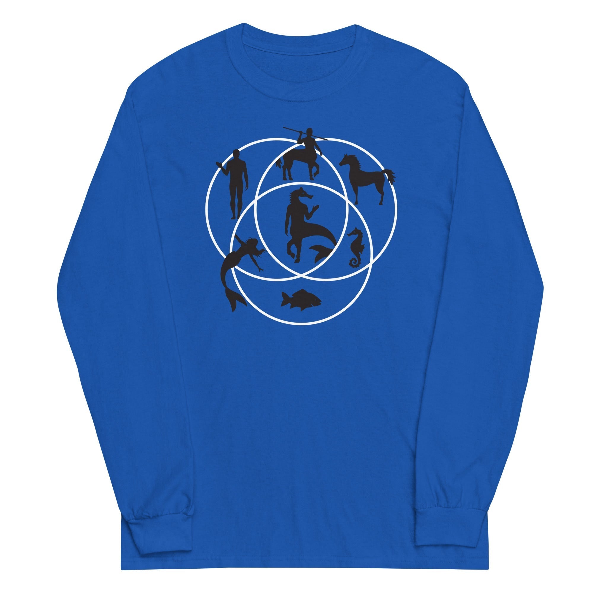 Human Horse Fish Venn Diagram Unisex Long Sleeve Tee Hoodie, Sweatshirt | CoreVibeTees.com (Image 3)