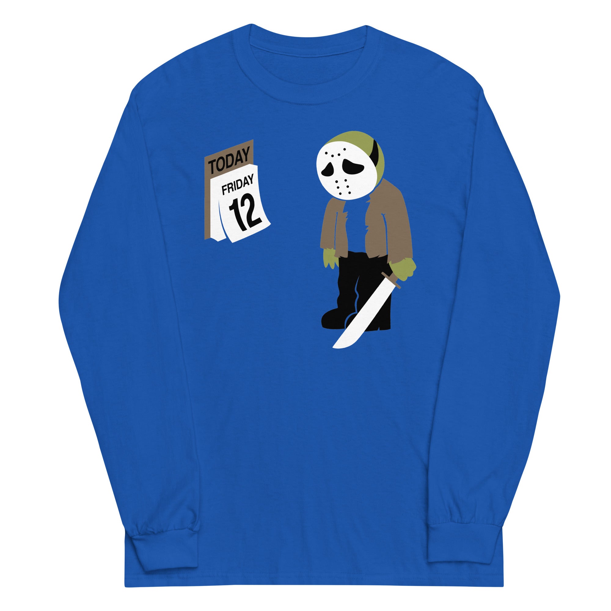 Friday the 12th Unisex Long Sleeve Tee Hoodie, Sweatshirt | CoreVibeTees.com (Image 3)