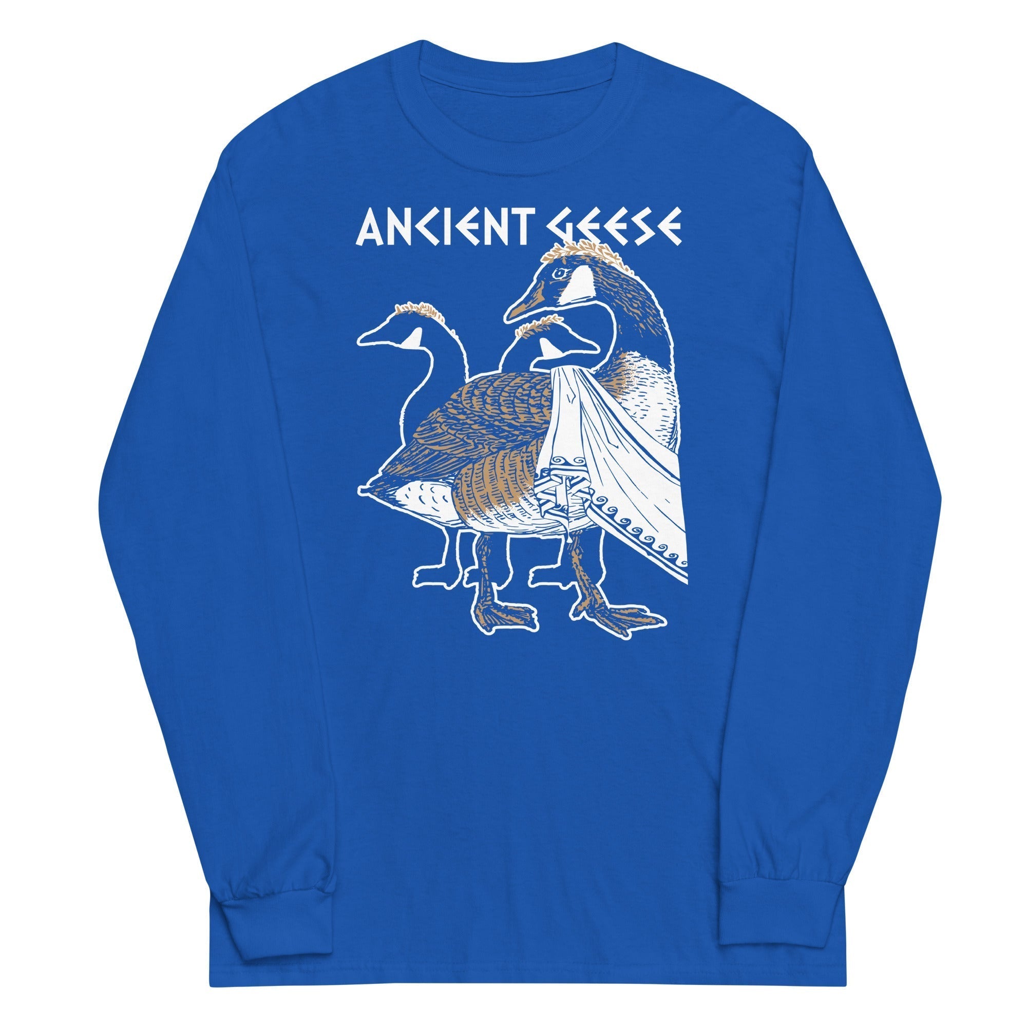Ancient Geese Unisex Long Sleeve Tee Hoodie, Sweatshirt | CoreVibeTees.com (Image 1)