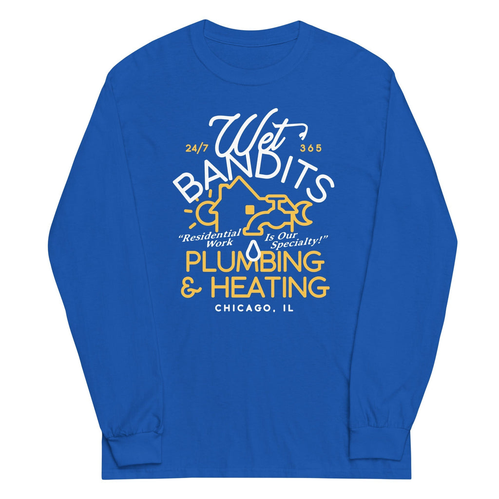 Wet Bandits Plumbing & Heating Unisex Long Sleeve Tee Hoodie, Sweatshirt | CoreVibeTees.com (Image 5)