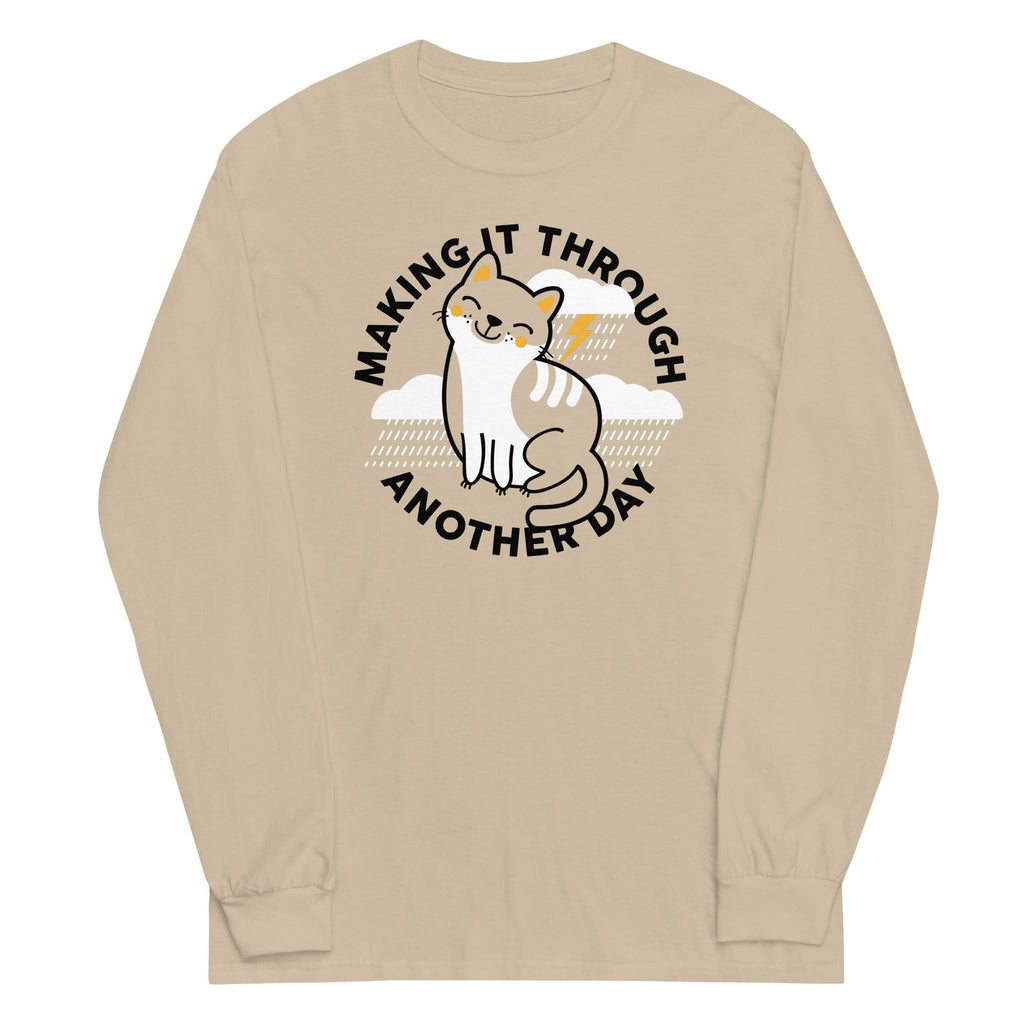 Making It Through Another Day Unisex Long Sleeve Tee Hoodie, Sweatshirt | CoreVibeTees.com (Image 3)