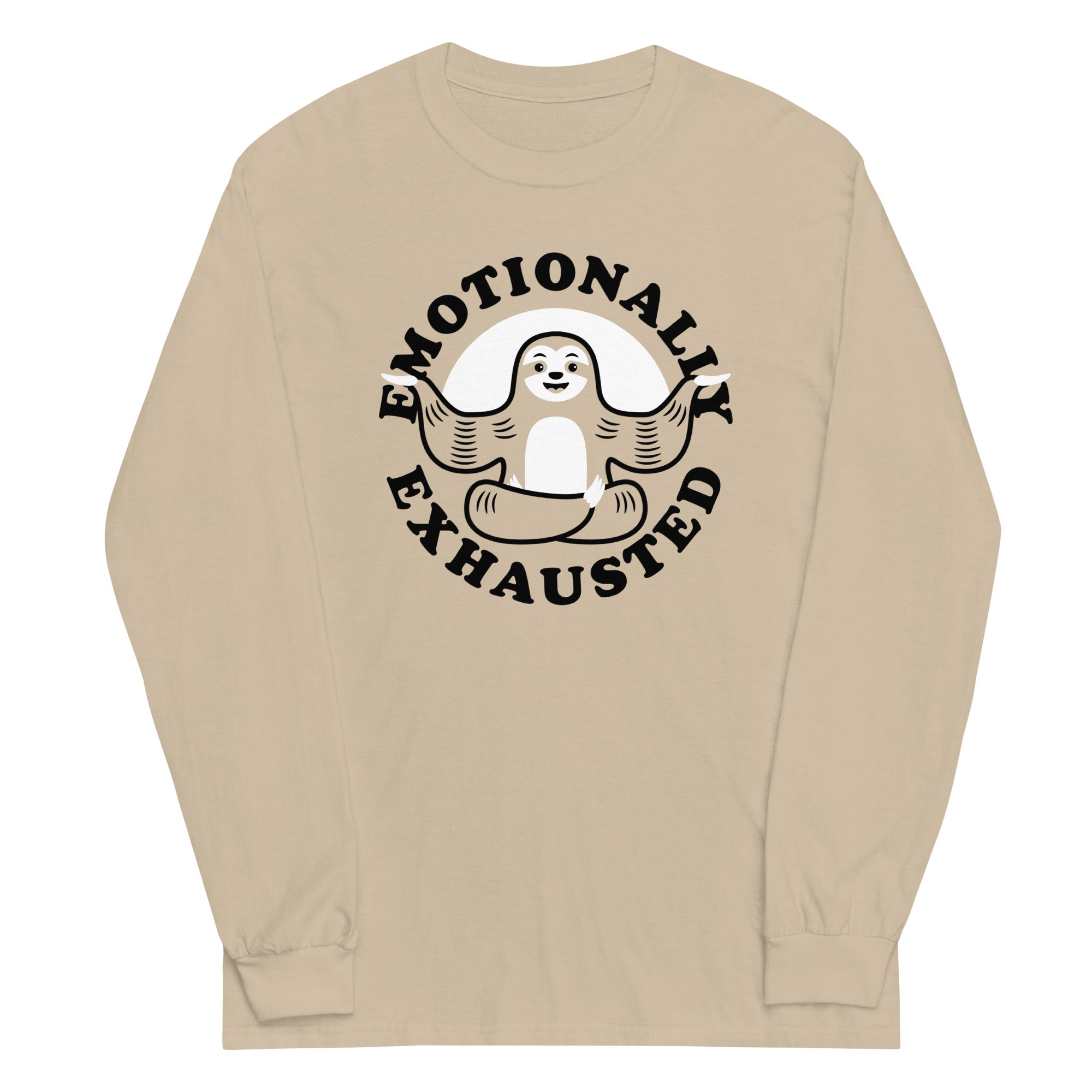 Emotionally Exhausted Unisex Long Sleeve Tee Hoodie, Sweatshirt | CoreVibeTees.com (Image 2)