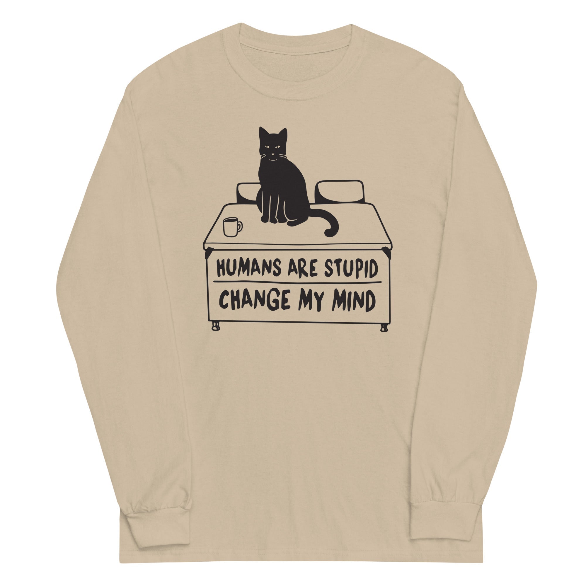 Humans Are Stupid Unisex Long Sleeve Tee Hoodie, Sweatshirt | CoreVibeTees.com (Image 4)