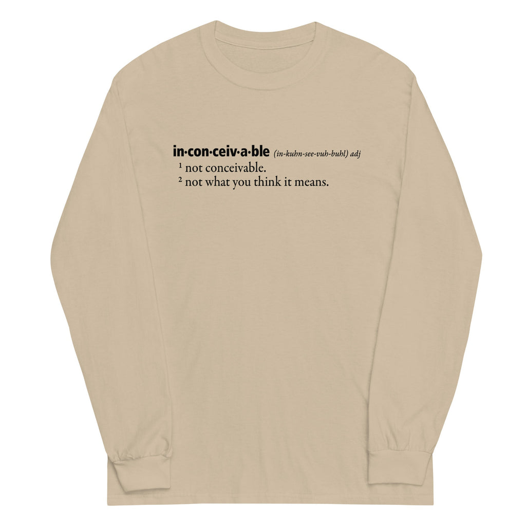 Inconceivable Definition Unisex Long Sleeve Tee Hoodie, Sweatshirt | CoreVibeTees.com (Image 4)