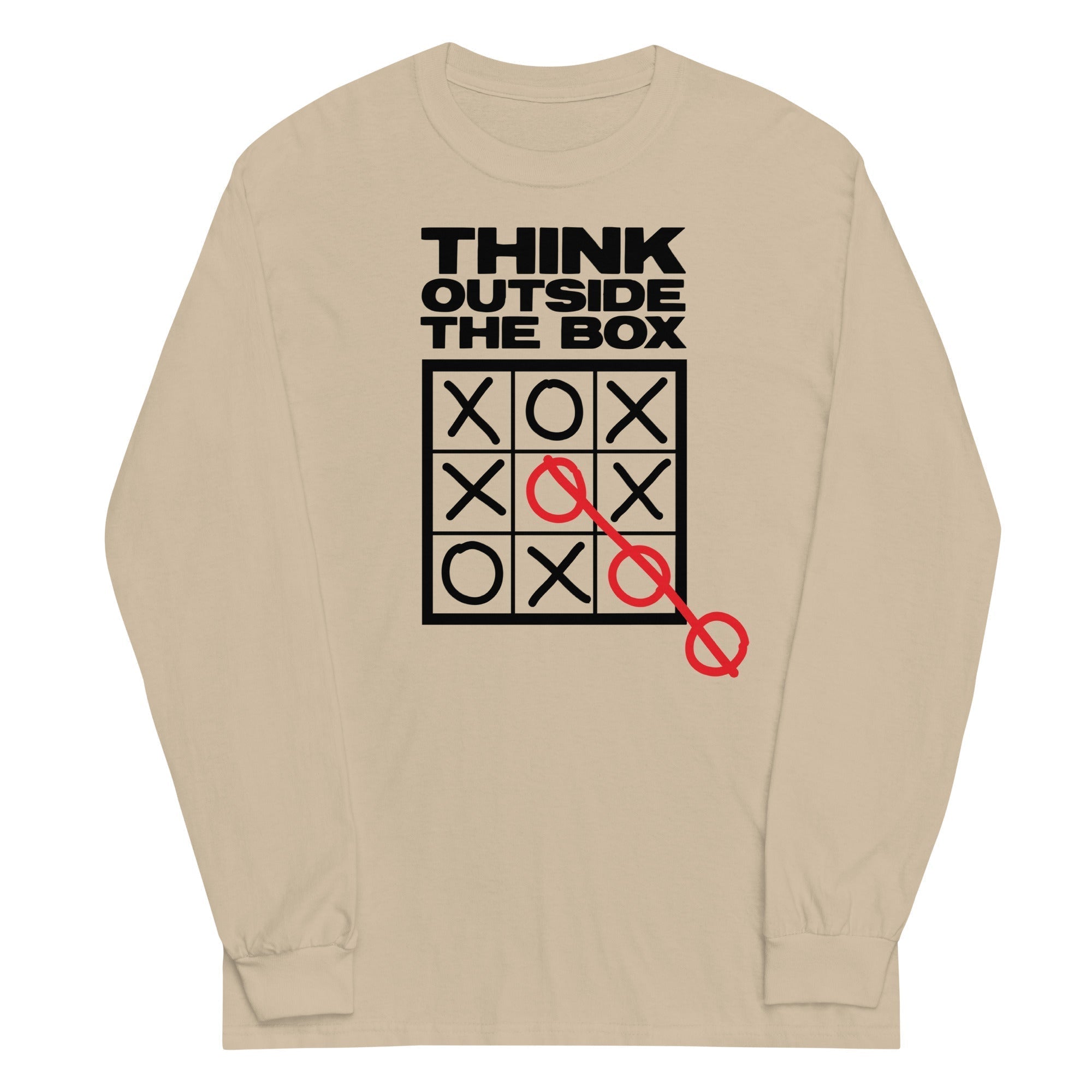 Think Outside The Box Unisex Long Sleeve Tee Hoodie, Sweatshirt | CoreVibeTees.com (Image 4)