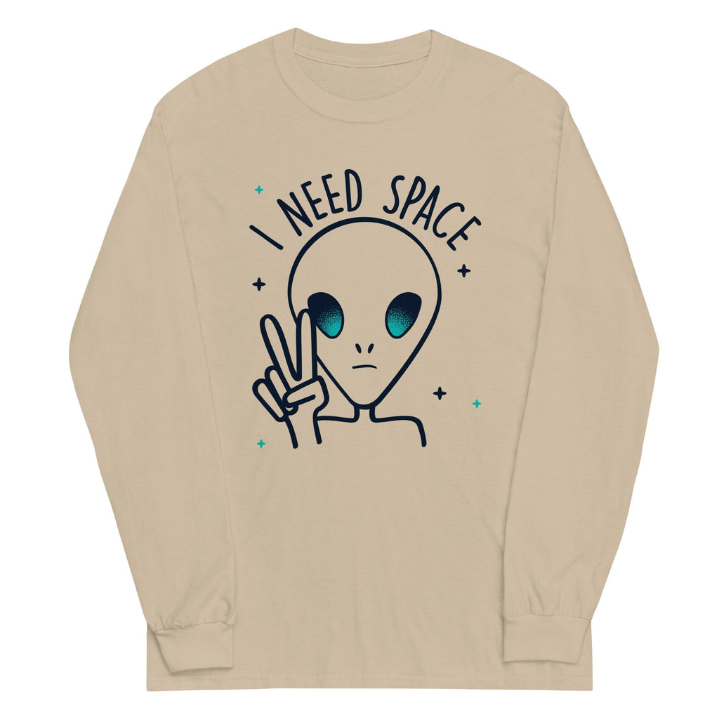 I Need Space Unisex Long Sleeve Tee Hoodie, Sweatshirt | CoreVibeTees.com (Image 2)
