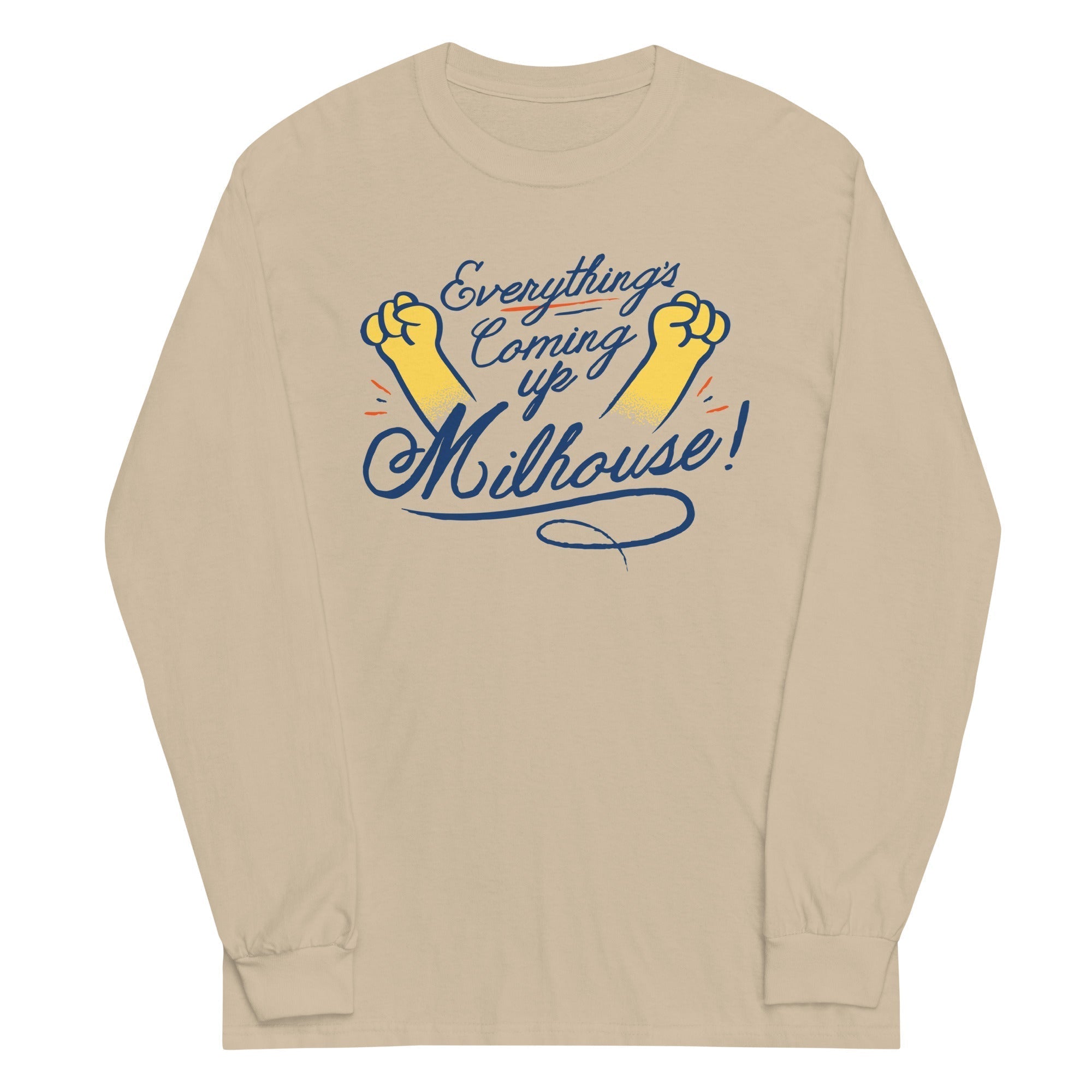 Everything's Coming Up Milhouse! Unisex Long Sleeve Tee Hoodie, Sweatshirt | CoreVibeTees.com (Image 3)
